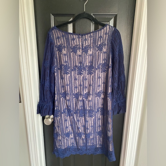 NWT Sundance Emma Graceful Sheath Dress Sapphire Blue-Size XS - Picture 5 of 10
